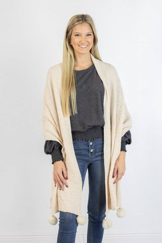 Cozy Cream Wrap Scarf | Select Trends Boutique