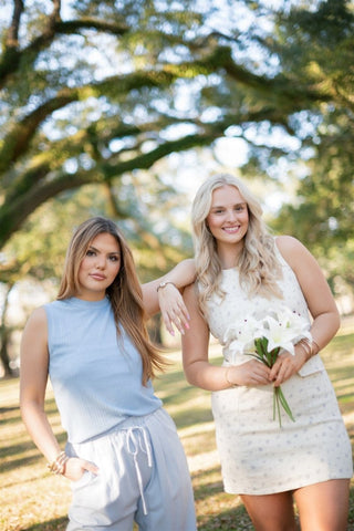 Cream & Blue Floral Denim Mini Dress | Select Trends Boutique