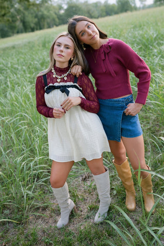 Cream Bow Detail Flowy Romper - Select Trends Boutique