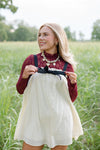 Cream Bow Detail Flowy Romper - Select Trends Boutique