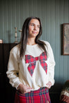 Cream Christmas Bow Sweatshirt