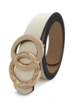 Cream Double O Buckle Belt | Select Trends Boutique