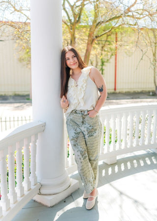 Blush Pink Floral Puff Sleeve Blouse | Select Trends Boutique