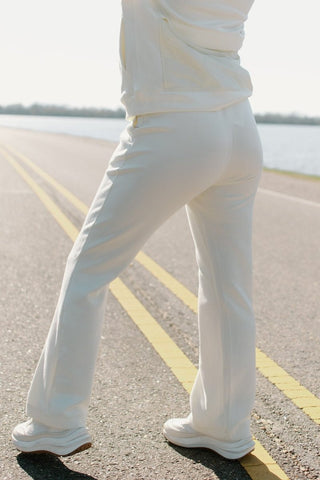 Cream High Waist Sweatpants | Select Trends Boutique