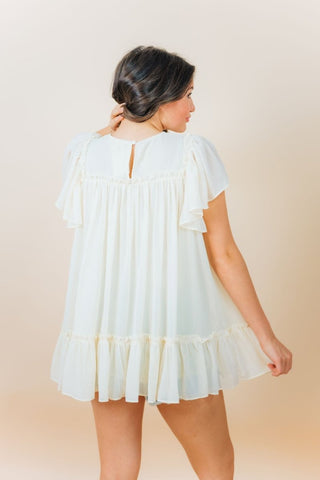 Cream Lace Detail Ruffle Blouse | Select Trends Boutique