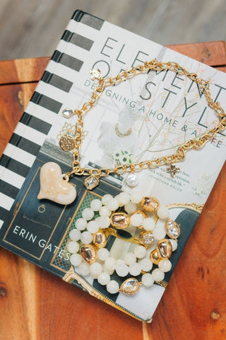 Cream Stone Beaded Bracelet Set | Select Trends Boutique