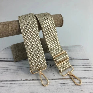Gold Metallic Braided Bag Strap
