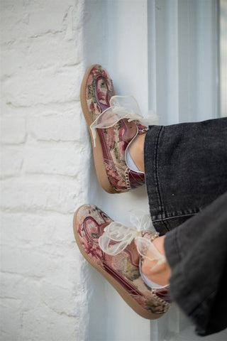 Dalia Mauve Floral Sneakers - Select Trends Boutique
