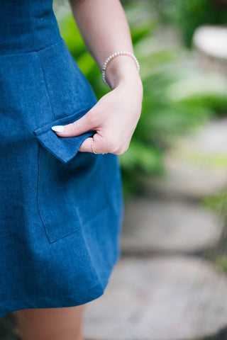 Dark Wash Fit & Flare Dress | Select Trends Boutique
