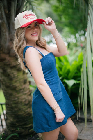 Dark Wash Fit & Flare Dress | Select Trends Boutique