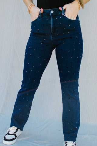 Dark Wash Rhinestone Glitz Jean from Select Trends Boutique