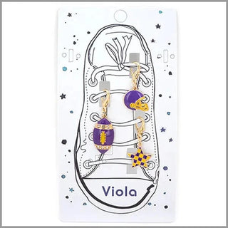 Purple & Gold Football Gameday Shoe Charms