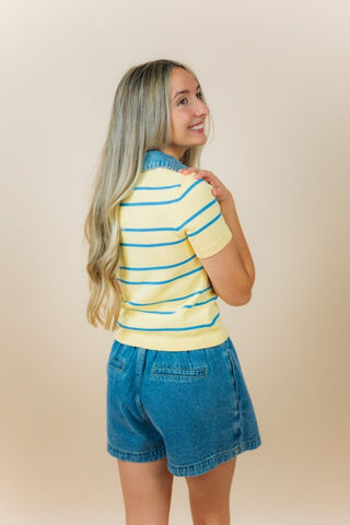 Denim Drawstring Mini Skort | Select Trends Boutique