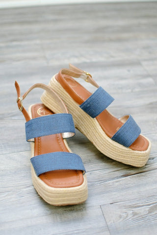Denim Platform Espadrille Sandals - Select Trends Boutique