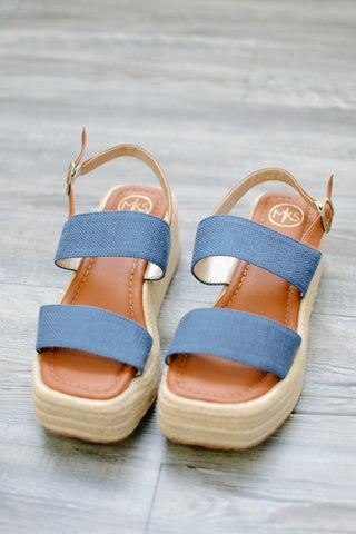 Denim Platform Espadrille Sandals - Select Trends Boutique