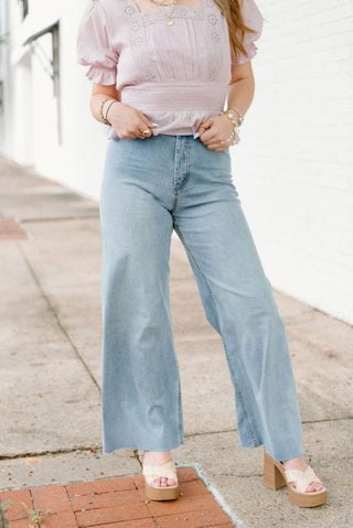 Denim Wide Leg Jeans | Select Trends Boutique
