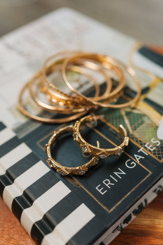 Diamond Crystal Hoop Earrings | Select Trends Boutique