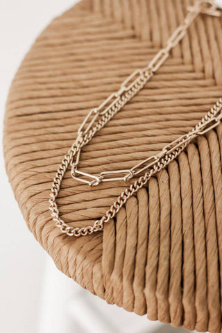 Double Layer Gold Chain Necklac