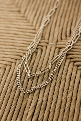 Double Layer Gold Chain Necklac