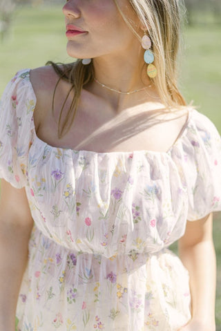 Easter Egg Acrylic Drop Earrings | Select Trends Boutique