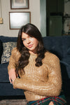 Gold Metallic Holiday Sweater