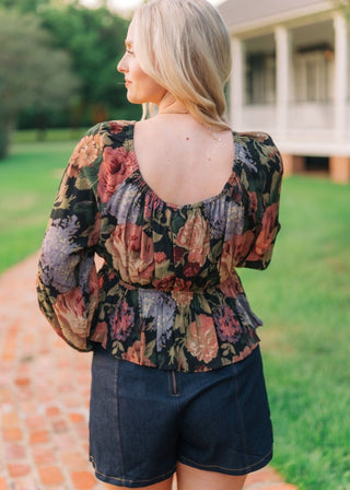 Fall Floral Long Sleeve Blouse | Select Trends Boutique