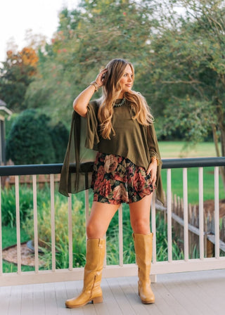 Fall Floral Ruffle Skort | Select Trends Boutique