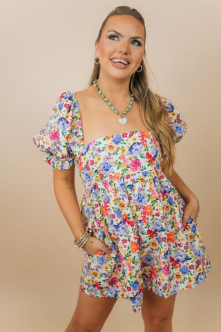 Floral Short Sleeve Romper | Select Trends Boutique