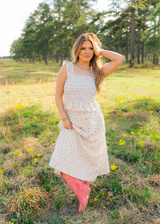 Floral Smocked Maxi Skirt Set - Select Trends Boutique