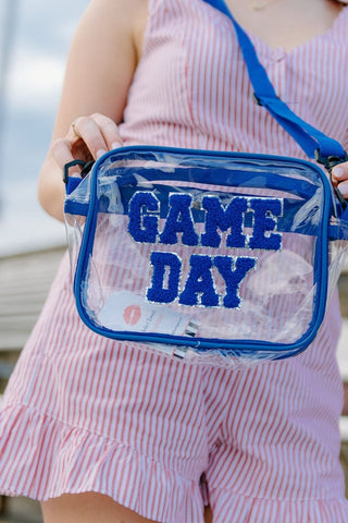 Gameday Blue Trim Clear Purse | Select Trends Boutique