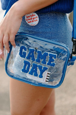 Gameday Blue Trim Clear Purse | Select Trends Boutique