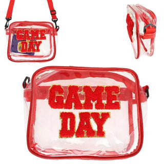 Gameday Red Trim Clear Purse