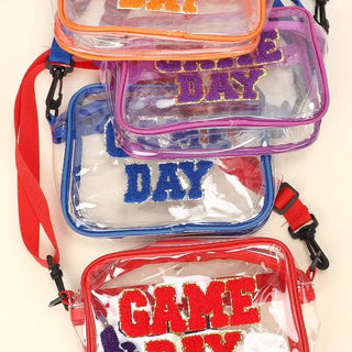 Gameday Red Trim Clear Purse