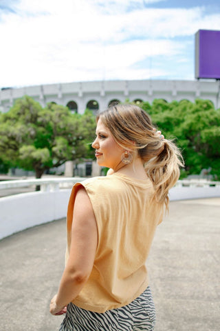 Geaux Tigers Mustard Tank Tee | Select Trends Boutique