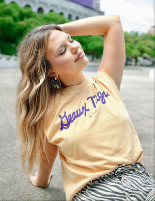 Geaux Tigers Mustard Tank Tee | Select Trends Boutique