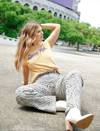 Geaux Tigers Mustard Tank Tee | Select Trends Boutique