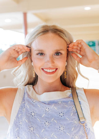 Geaux Tigers Pearl Cluster Earrings | Select Trends Boutique