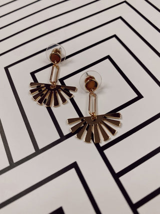 Gold Burst Drop Earrings | Select Trends Boutique