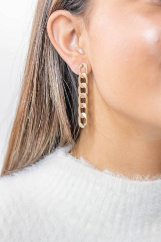 Gold Chain Link Earrings from Select Trends Boutique
