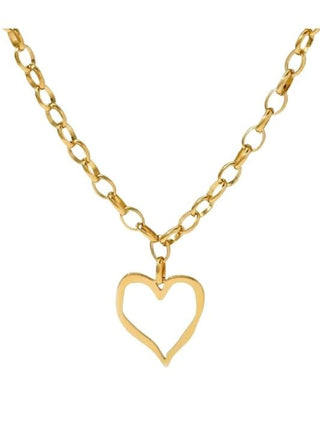 Gold Chain Link Heart Necklace | Select Trends Boutique