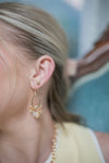 Gold Charm Teardrop Earrings - Select Trends Boutique