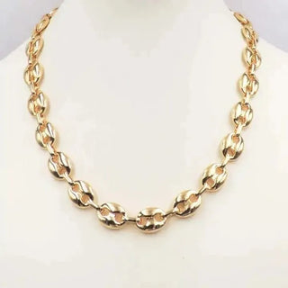 Gold Chunky Oval Chain Necklace | Select Trends Boutique