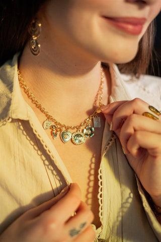 Gold Flower Charm Necklace - Select Trends Boutique