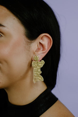 Gold Glitz Bride Earrings from Select Trends Boutique