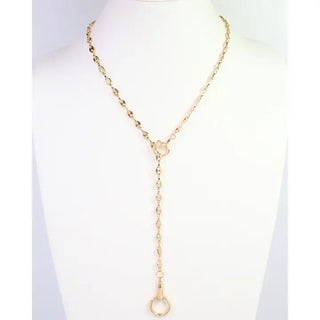 Gold Horsebit Y Necklace | Select Trends Boutique