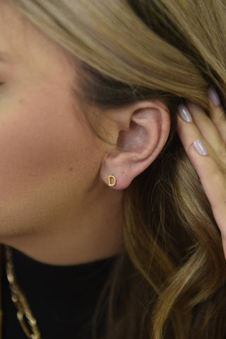 Gold Initial Stud Earrings | Select Trends Boutique