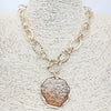 Gold Large Coin Pendant Necklace