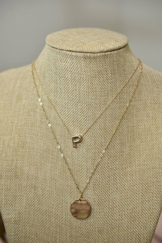 Gold Layered P Initial Necklace | Select Trends Boutique