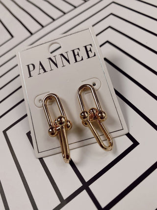 Gold Link Mini Drop Earrings | Select Trends Boutique