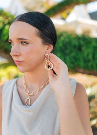 Gold Looped Drop Earrings | Select Trends Boutique